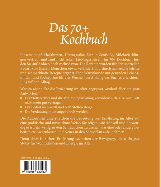 Produktbild: Das 70+ Kochbuch