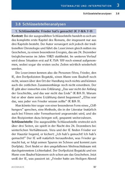 Produktbild: Auerhaus von Bov Bjerg - Textanalyse und Interpretation