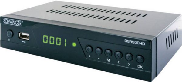 Produktbild: Schwaiger DSR500HD HD-SAT-Receiver Front-USB Anzahl Tuner: 1