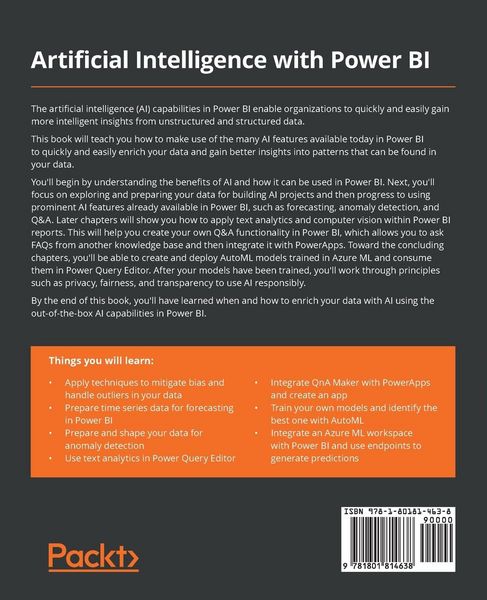 Produktbild: Artificial Intelligence with Power BI