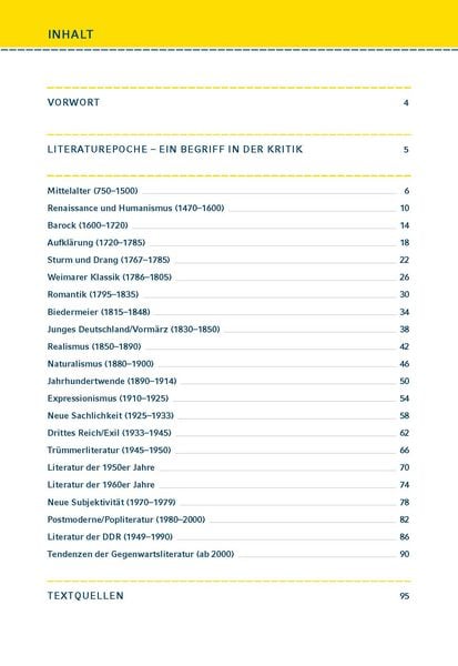 Produktbild: Epochen der deutschen Literatur