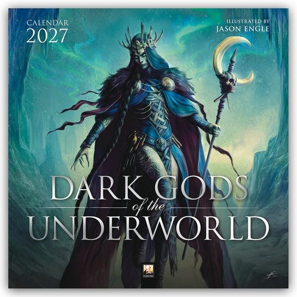 Produktbild: Jason Engle, Dark Gods of the Unterworld &ndash; Dunkle G&ouml;tter der Unterwelt 2027 &ndash; Original Flame Tree Publishing-Kalender [Kalender]