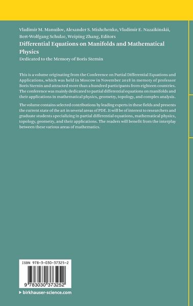 Produktbild: Differential Equations on Manifolds and Mathematical Physics