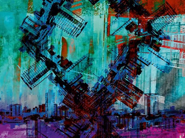 Produktbild: CALVENDO Puzzle Verr&uuml;ckte Skyline | 1000 Teile Lege-Gr&ouml;&szlig;e 64x48cm Foto-Puzzle f&uuml;r gl&uuml;ckliche Stunden