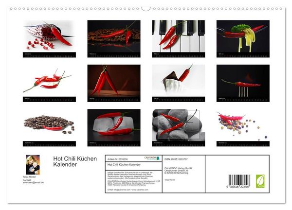 Produktbild: Hot Chili K&uuml;chen Kalender (hochwertiger Premium Wandkalender 2026 DIN A2 quer), Kunstdruck in Hochglanz