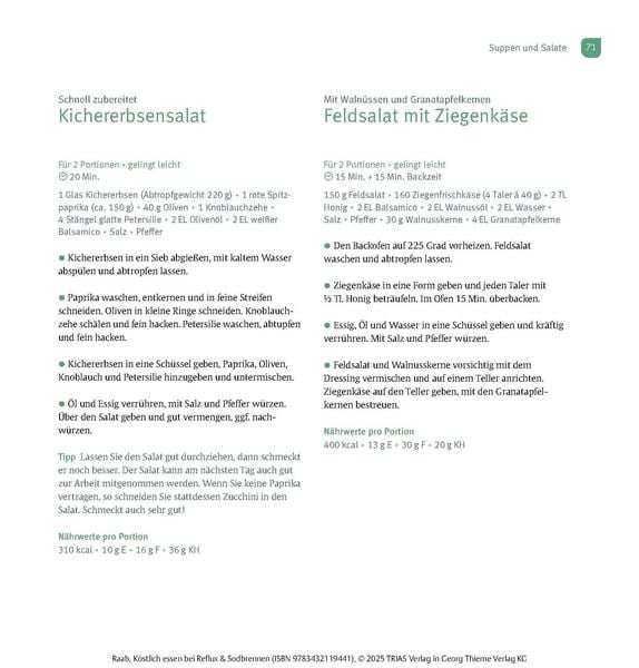 Produktbild: K&ouml;stlich essen Reflux und Sodbrennen