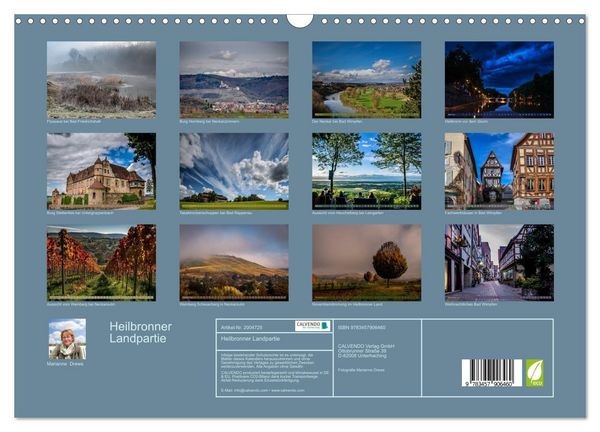 Produktbild: Heilbronner Landpartie (Wandkalender 2026 DIN A3 quer), CALVENDO Monatskalender