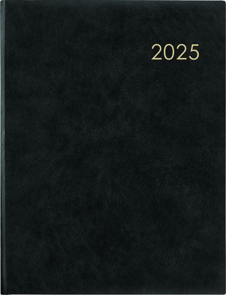 Wochenbuch anthrazit 2025 - Bürokalender 21x26,5 cm - 1 Woche auf 2 Seiten - mit Eckperforation und Fadensiegelung - Not