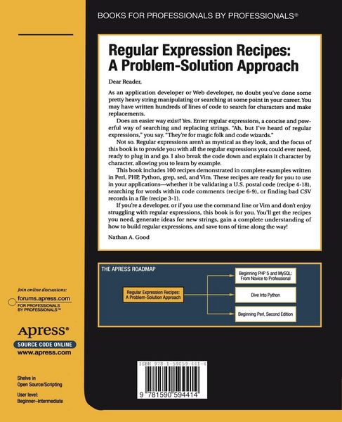 Produktbild: Regular Expression Recipes