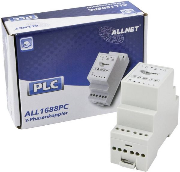 Produktbild: Allnet Powerline ALL1688PC Phasenkoppler Baustein Eingangsspannung (Bereich): 400 V/AC (max.)