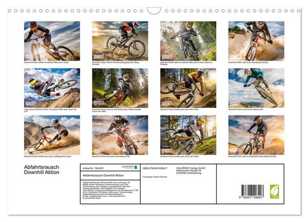Produktbild: Abfahrtsrausch Downhill Aktion (Wandkalender 2026 DIN A3 quer), CALVENDO Monatskalender