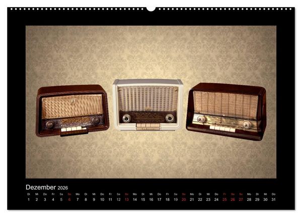 Produktbild: Dampfradios - Antike Radios mit Charme und Patina (hochwertiger Premium Wandkalender 2026 DIN A2 quer), Kunstdruck in Hochglanz