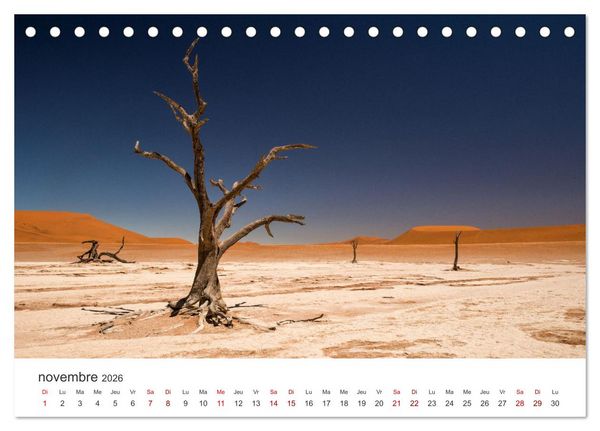 Produktbild: Des&eacute;rt namibien (Calendrier de bureau 2026 DIN A5 vertical), CALVENDO calendrier mensuel