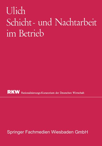 Produktbild: Schicht- und Nachtarbeit im Betrieb