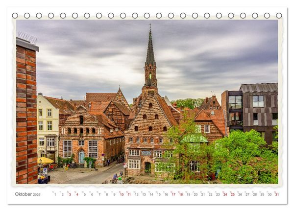 Produktbild: Malerisches L&uuml;neburg (Tischkalender 2026 DIN A5 quer), CALVENDO Monatskalender