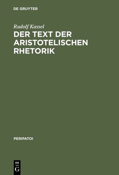 Produktbild: Der Text der aristotelischen Rhetorik