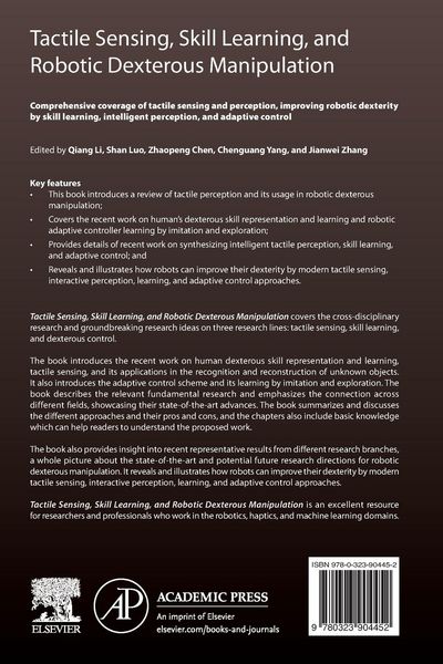 Produktbild: Tactile Sensing, Skill Learning, and Robotic Dexterous Manipulation