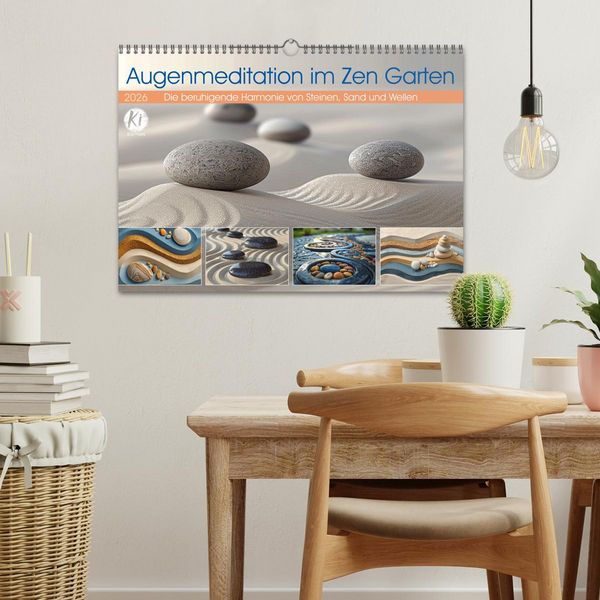 Produktbild: Augenmeditation im Zen Garten (Wandkalender 2026 DIN A3 quer), CALVENDO Monatskalender