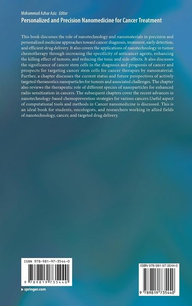 Produktbild: Personalized and Precision Nanomedicine for Cancer Treatment