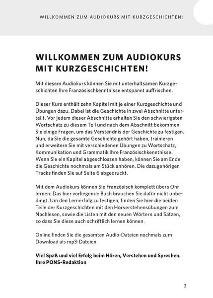 Produktbild: PONS Franz&ouml;sisch lernen mit Kurzgeschichten
