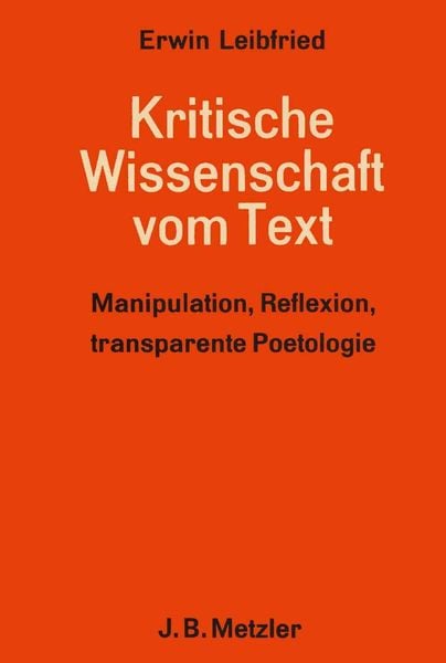 Produktbild: Kritische Wissenschaft vom Text