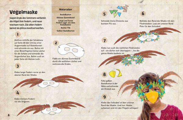 Produktbild: Das Naturbastelbuch f&uuml;r Kinder. 41 Projekte zum Basteln mit allem, was Wald, Wiese und Strand hergeben