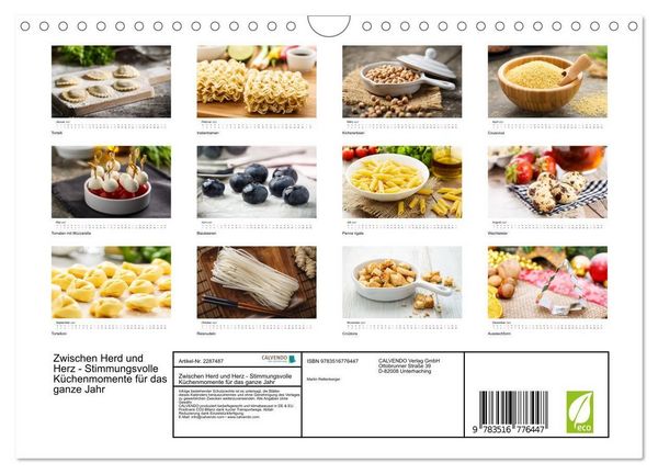 Produktbild: Zwischen Herd und Herz - Stimmungsvolle K&uuml;chenmomente f&uuml;r das ganze Jahr (Wandkalender 2027 DIN A4 quer), CALVENDO Monatskalender