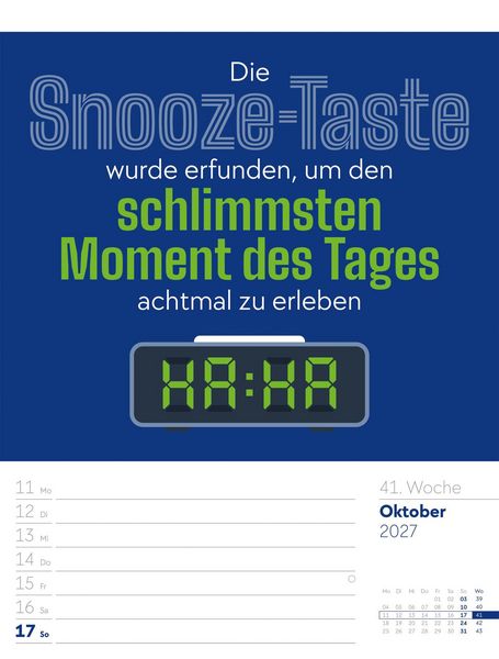 Produktbild: Klartext Spr&uuml;chekalender Wochenplaner 2027