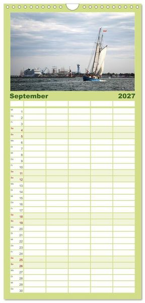 Produktbild: Familienplaner 2027 - Seebad Warnem&uuml;nde mit 5 Spalten (Wandkalender, 21 x 45 cm) CALVENDO