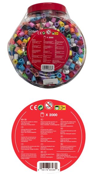 Produktbild: Dose mit ca. 2000 Maxi-Perlen rot