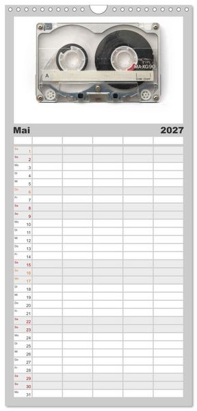 Produktbild: Familienplaner 2027 - Audio Tapes mit 5 Spalten (Wandkalender, 21 x 45 cm) CALVENDO