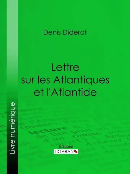 Produktbild: Lettre sur les Atlantiques et l'Atlantide