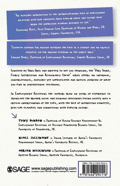 Produktbild: A Very Short, Fairly Interesting and Reasonably Cheap Book About Employment Relations