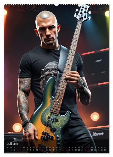 Produktbild: Rockstars - Live on Stage (Wandkalender 2026 DIN A2 hoch), CALVENDO Monatskalender