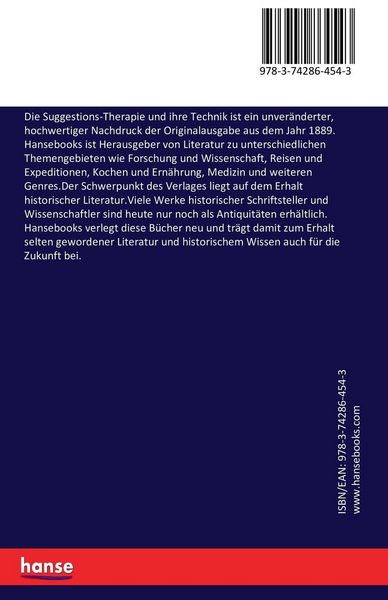 Produktbild: Die Suggestions-Therapie und ihre Technik