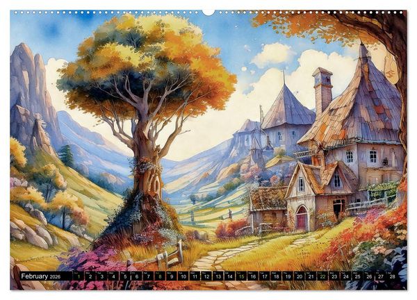 Produktbild: Visions of a Fairytale World (Wall Calendar 2026 DIN A2 landscape), CALVENDO 12 Month Wall Calendar