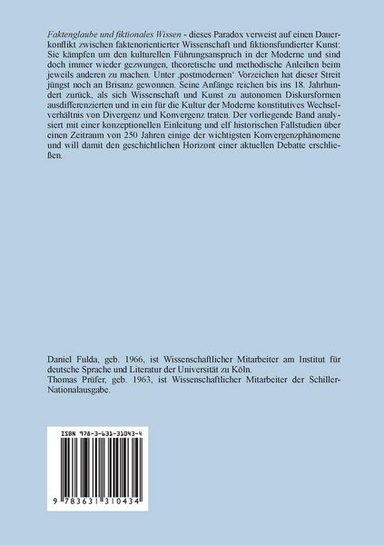 Produktbild: Faktenglaube und fiktionales Wissen