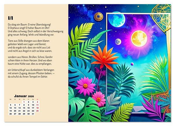 Produktbild: Orpheus' Leier (Wandkalender 2026 DIN A2 quer), CALVENDO Monatskalender