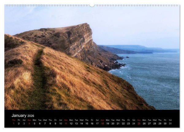 Produktbild: Jurassic Coast South England (High Quality Premium Wall Calendar 2026 DIN A2 landscape),CALVENDO 12 Month Wall Calendar
