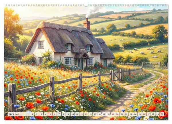 Produktbild: Auf dem Land - Eine Reise in die F&uuml;nfzigerjahre (hochwertiger Premium Wandkalender 2027 DIN A2 quer), Kunstdruck in Hochglanz