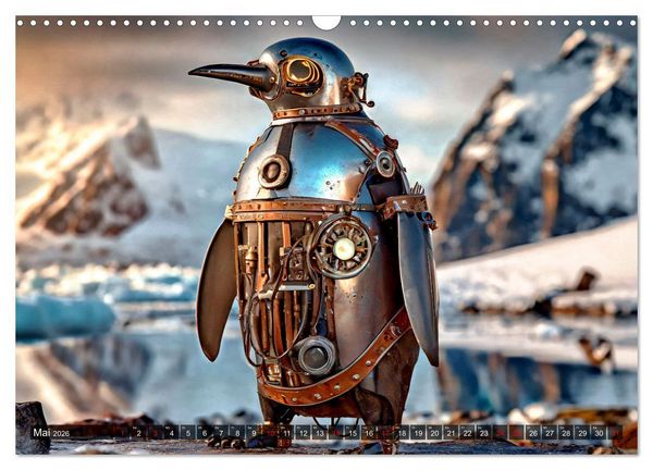 Produktbild: Die Roboter-Tierwelt (Wandkalender 2026 DIN A3 quer), CALVENDO Monatskalender