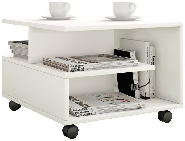 Produktbild: Holz Sofatisch Couchtisch Rollen rollbar Stango S