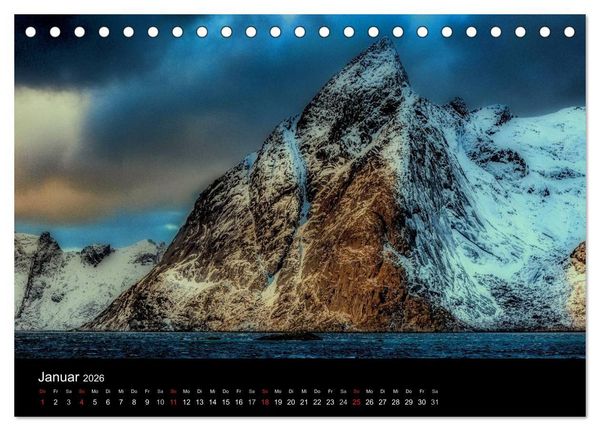Produktbild: Norwegen, Landschaften in Schnee und Eis (Tischkalender 2026 DIN A5 quer), CALVENDO Monatskalender