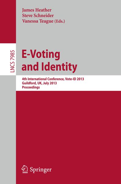 Produktbild: E-Voting and Identity