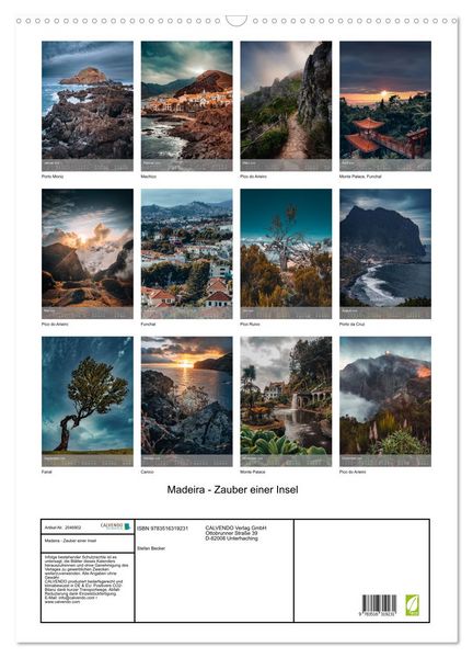 Produktbild: Madeira - Zauber einer Insel (Wandkalender 2026 DIN A2 hoch), CALVENDO Monatskalender