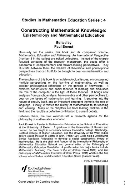 Produktbild: Constructing Mathematical Knowledge