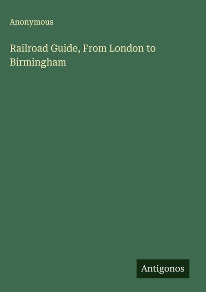 Produktbild: Railroad Guide, From London to Birmingham