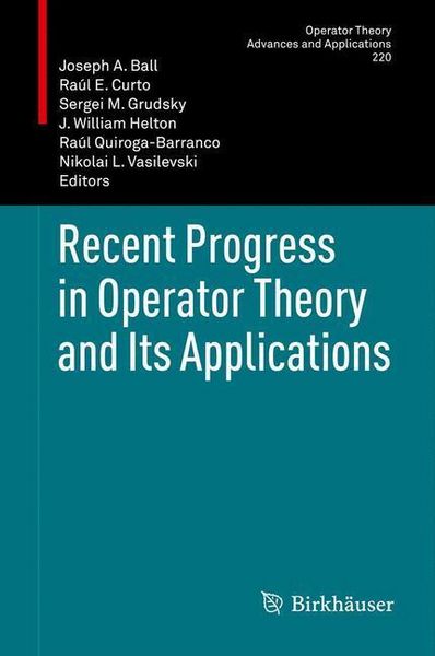 Produktbild: Recent Progress in Operator Theory and Its Applications