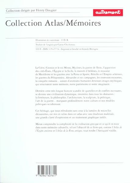 Produktbild: Atlas de la grece antique