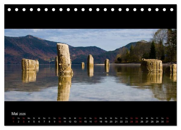 Produktbild: Alpenrand zwischen Isar und Lech (Tischkalender 2026 DIN A5 quer), CALVENDO Monatskalender